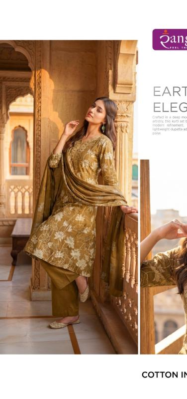 Rangmaya cotton invite 3pcs wholesale kurti dealers in bangalore